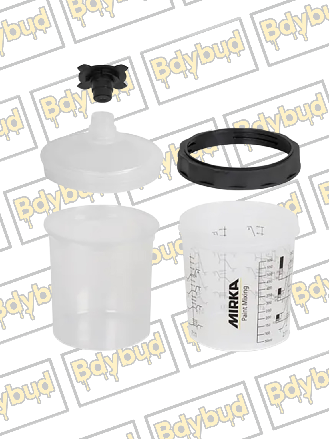Mirka Paint Cup System 180ml with 125µm Filter Lid (Box of 50)