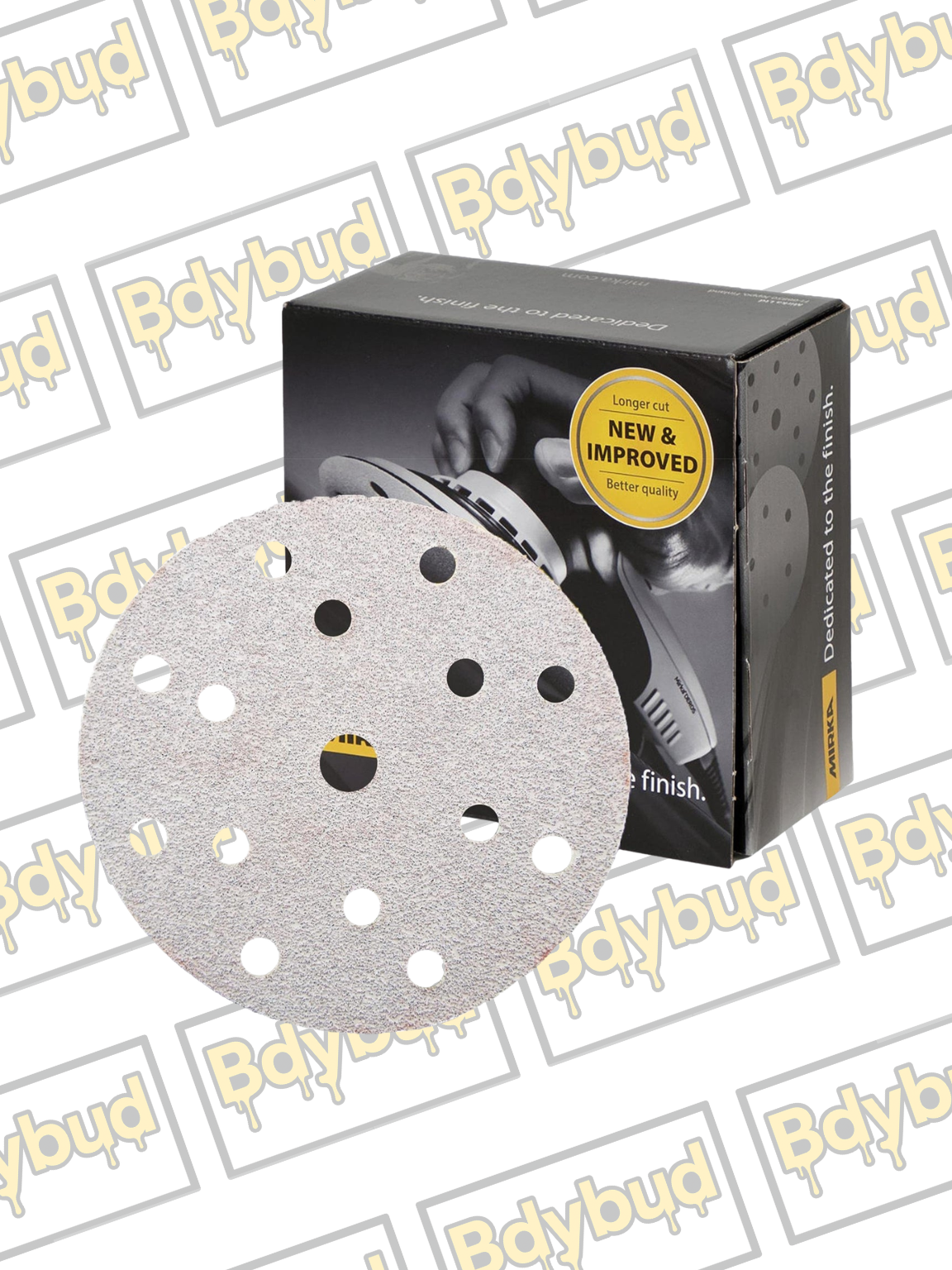 Mirka Basecut 150mm 15-hole sanding discs, P40, pack of 50