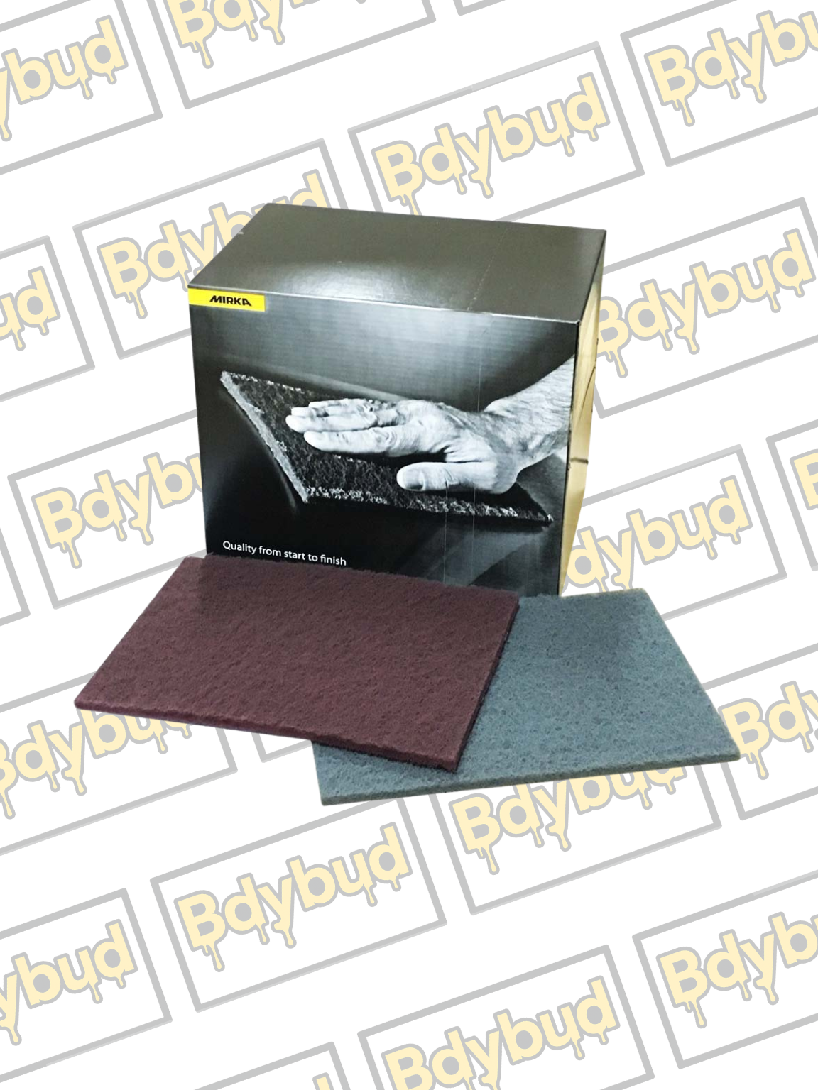 Mirka nonwoven abrasive pads, Red Very Fine and Grey Ultra Fine, pack of 20